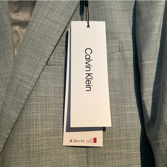 NWT $295 Calvin Klein X-Slim Fit Blazer, Mint Green, Men’s 40R - Picture 5 of 7